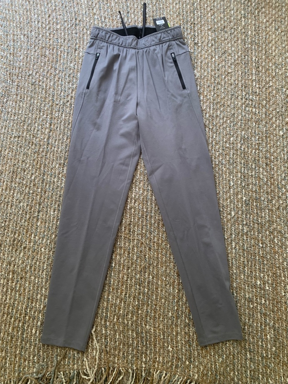 Athletic Works Men's Gray Elastic Drawstring Chinos Small NWT Athletic Gym Chill